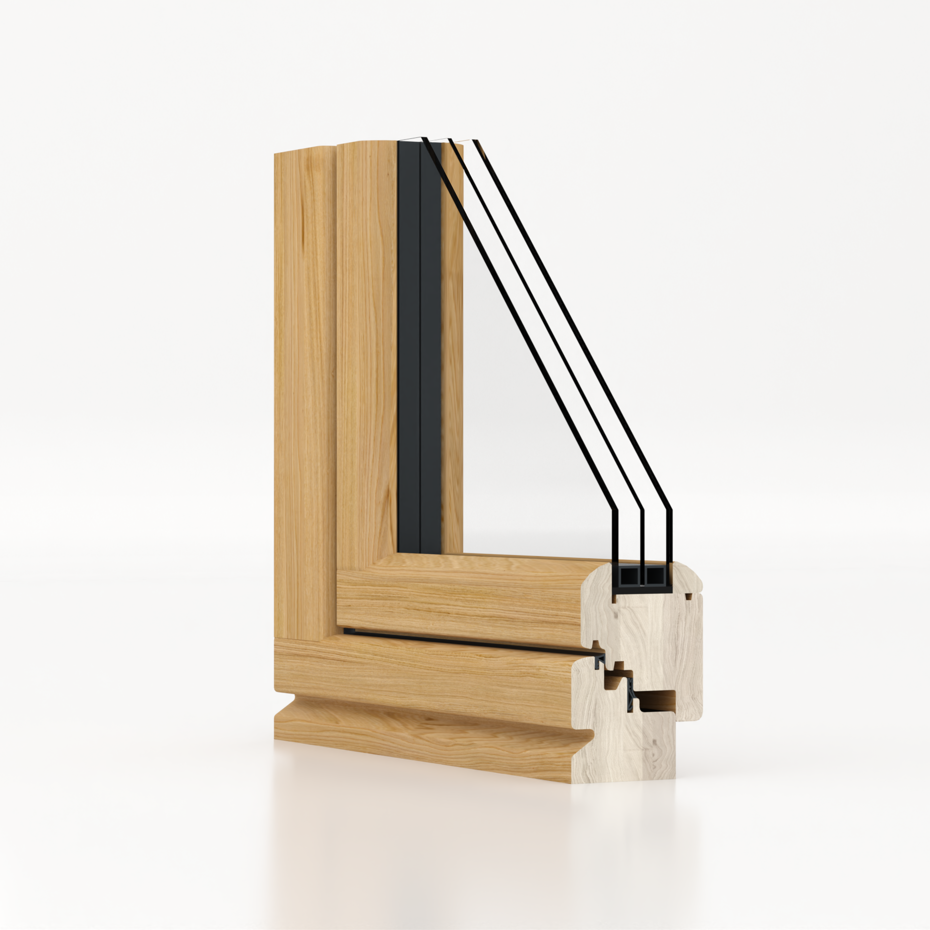 finestre arbor serramenti in legno modello EURO80 wooden windows