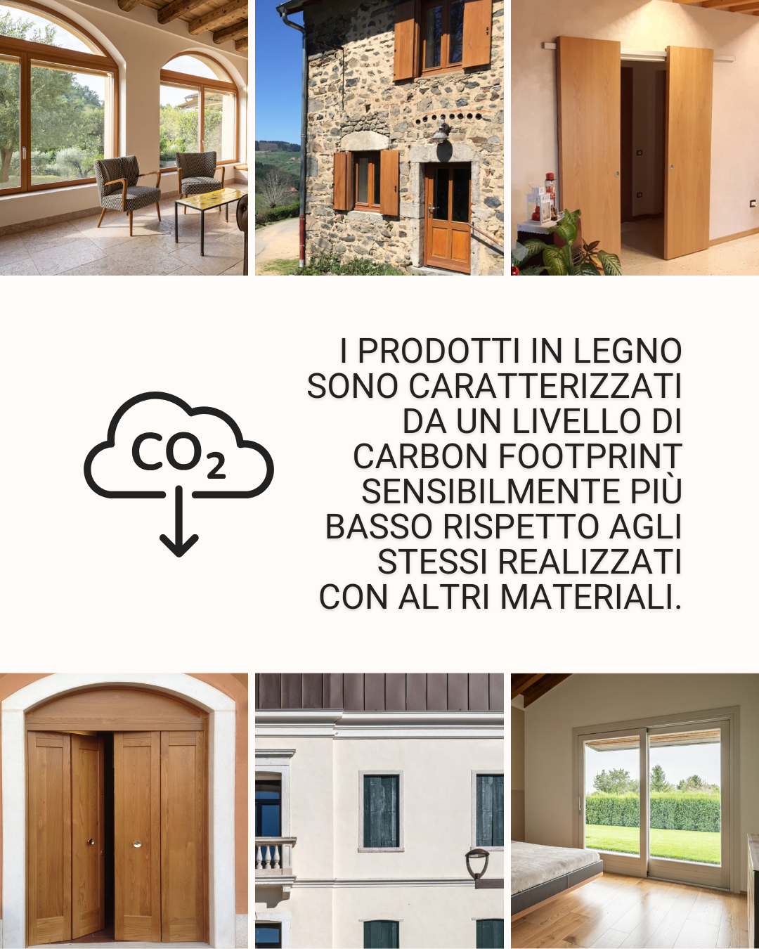 i prodotti in legno hanno una bassa carbon footprint